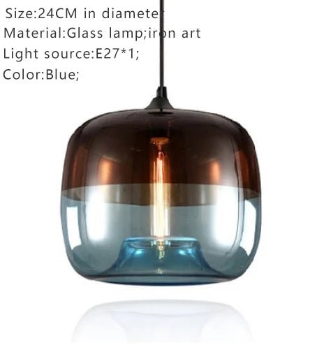Europe Hanging Glass Pendant Light Fixtures - Hans Lumiere