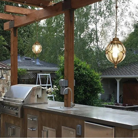 European Retro LED Outdoor Pendant Light - Hans Lumiere