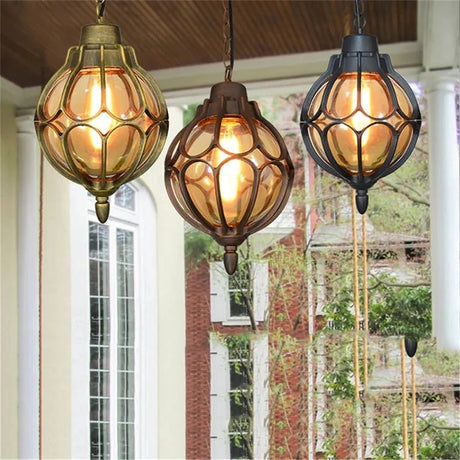 European Retro LED Outdoor Pendant Light - Hans Lumiere