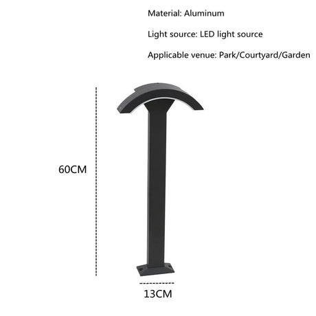 Fan - Shaped Minimalist Outdoor Waterproof LED Lawn Lamp - Hans Lumiere