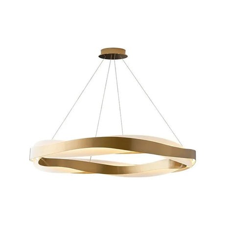 Fashionable LED Chandelier With Brushed Rings - Hans Lumiere