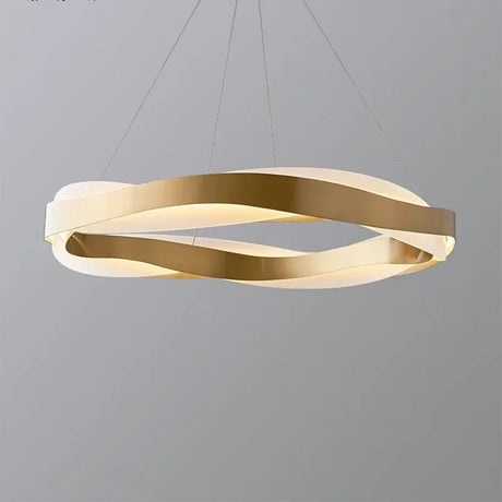Fashionable LED Chandelier With Brushed Rings - Hans Lumiere