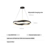 Fashionable LED Chandelier With Brushed Rings - Hans Lumiere