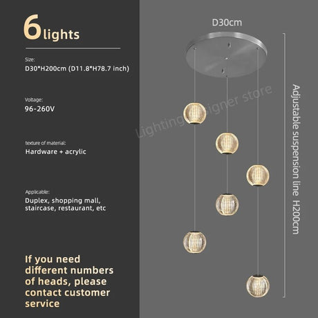 Fishbone Crystal Chandelier for Stairs, Dining and Living Room - Hans Lumiere
