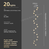 Fishbone Crystal Chandelier for Stairs, Dining and Living Room - Hans Lumiere