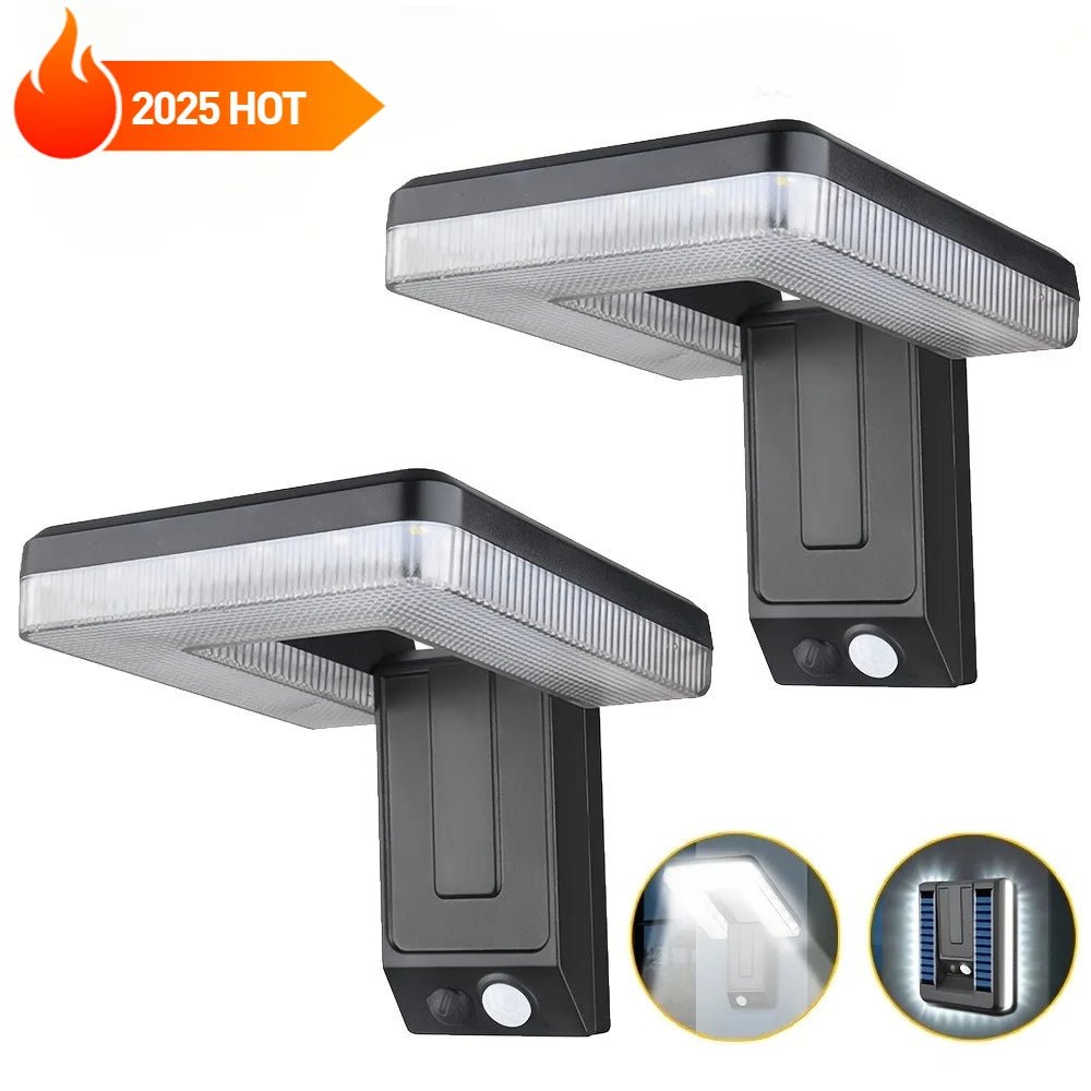 Foldable Solar Motion Sensor Security Wall Light, Waterproof LED Spotlight - Hans Lumiere