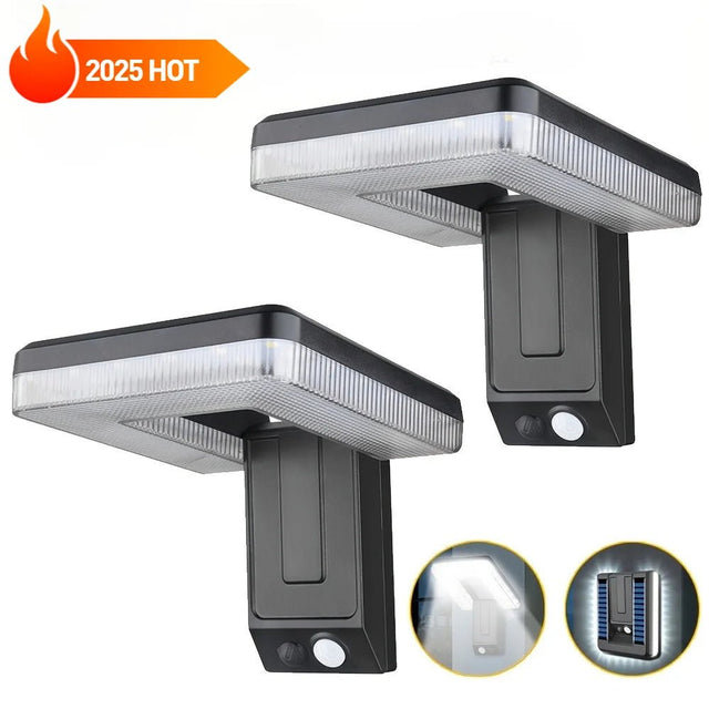 Foldable Solar Motion Sensor Security Wall Light, Waterproof LED Spotlight - Hans Lumiere