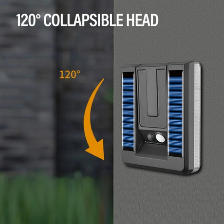 Foldable Solar Wall Light – 120° Motion Sensor Security Spotlight - Hans Lumiere
