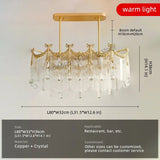 French Crystal Copper LED Pendant Light for Kitchen Islands & Dining Rooms - Hans Lumiere