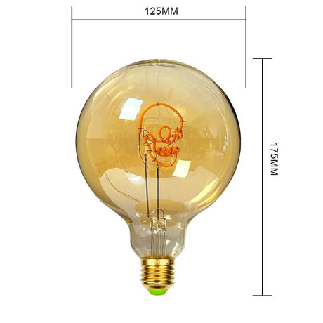 G125 Skeleton Alphabet Filament Edison LED Bulb 4W Dimmable, E26 E27 - Hans Lumiere