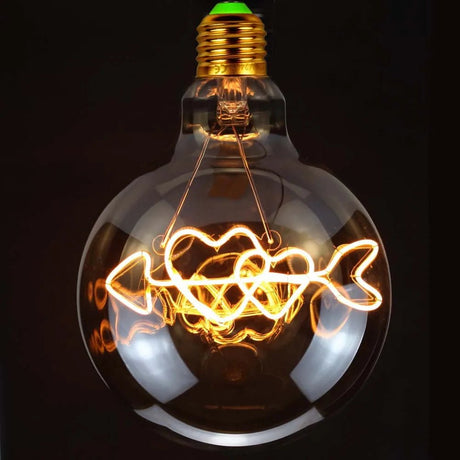 G125 Word Filament Edison LED Bulb 4W Dimmable, Love Home Hello Heart & Music Designs - Hans Lumiere