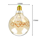 G125 Word Filament Edison LED Bulb 4W Dimmable, Love Home Hello Heart & Music Designs - Hans Lumiere