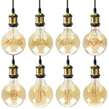 G125 Word Filament Edison LED Bulb 4W Dimmable, Love Home Hello Heart & Music Designs - Hans Lumiere