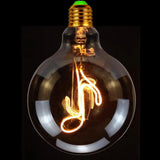 G125 Word Filament Edison LED Bulb 4W Dimmable, Love Home Hello Heart & Music Designs - Hans Lumiere