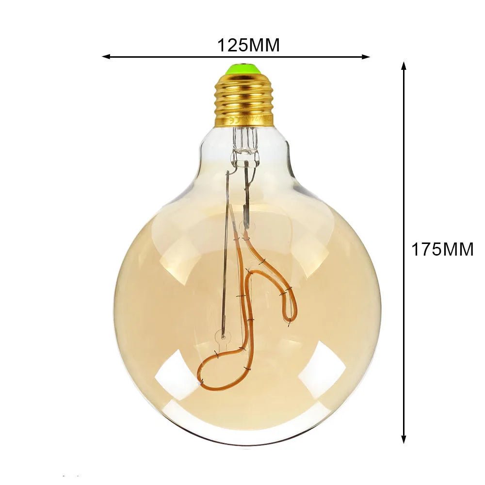 G125 Word Filament Edison LED Bulb 4W Dimmable, Love Home Hello Heart & Music Designs - Hans Lumiere