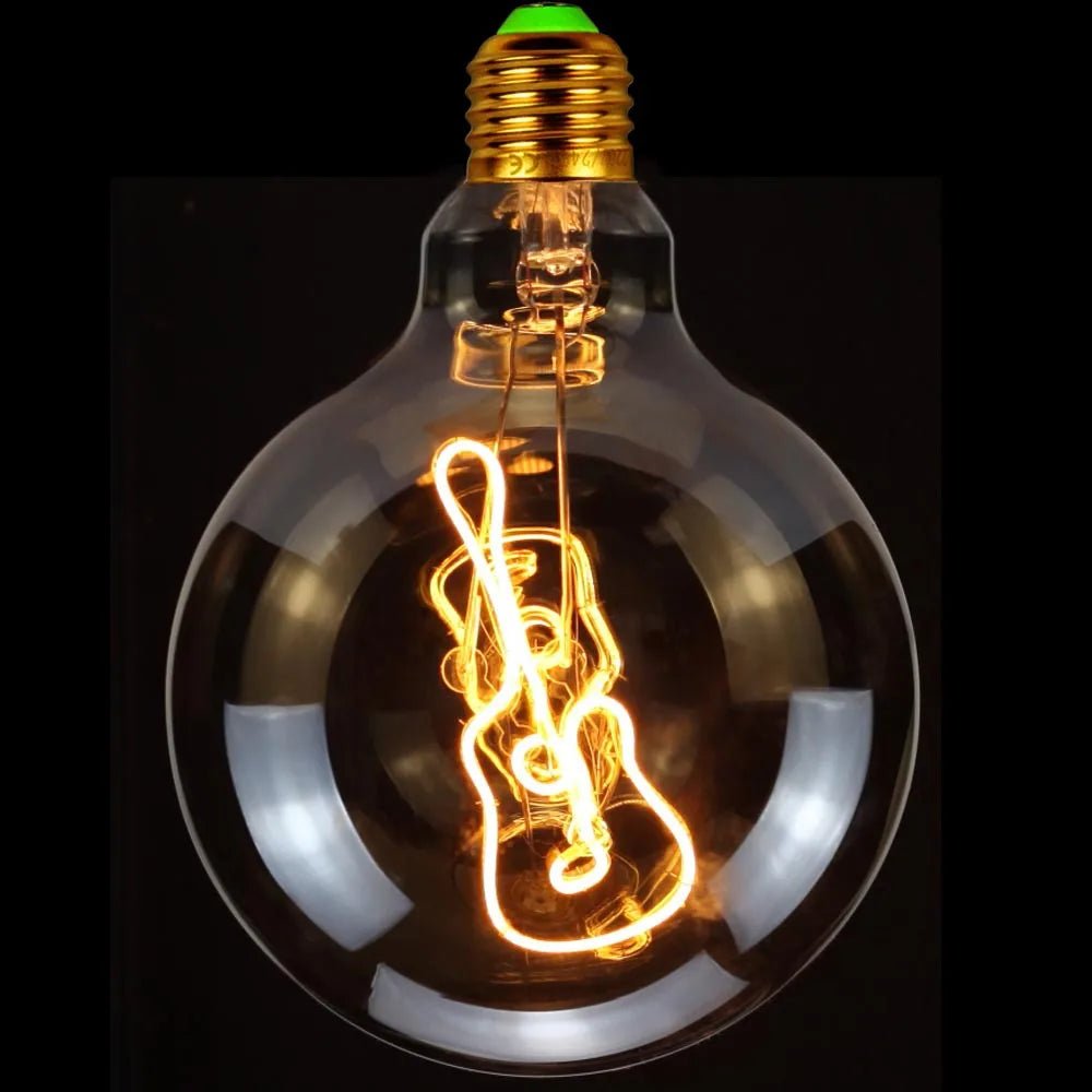 G125 Word Filament Edison LED Bulb 4W Dimmable, Love Home Hello Heart & Music Designs - Hans Lumiere