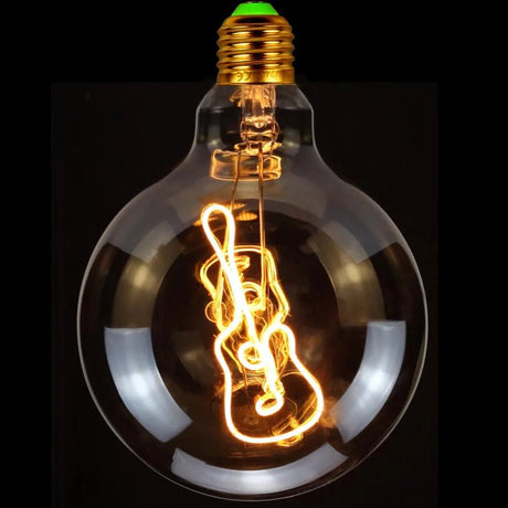 G125 Word Filament Edison LED Bulb 4W Dimmable, Love Home Hello Heart & Music Designs - Hans Lumiere
