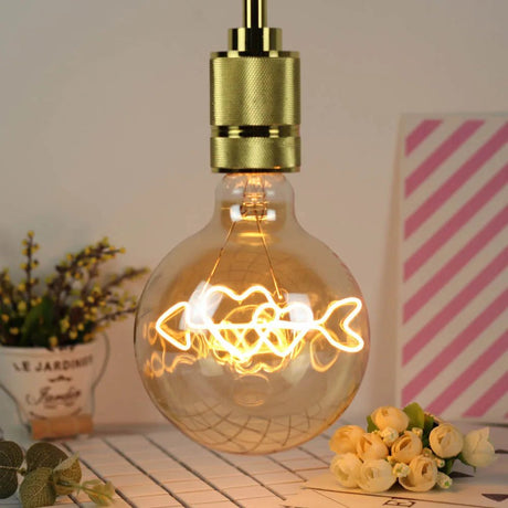 G125 Word Filament Edison LED Bulb 4W Dimmable, Love Home Hello Heart & Music Designs - Hans Lumiere