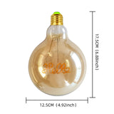 G125 Word Filament Edison LED Bulb 4W Dimmable, Love Home Hello Heart & Music Designs - Hans Lumiere