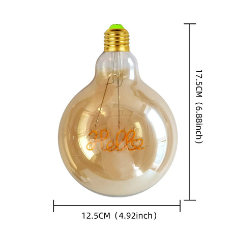 G125 Word Filament Edison LED Bulb 4W Dimmable, Love Home Hello Heart & Music Designs - Hans Lumiere