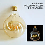 G125 Word Filament Edison LED Bulb 4W Dimmable, Love Home Hello Heart & Music Designs - Hans Lumiere