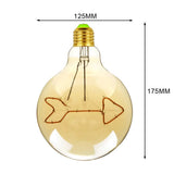 G125 Word Filament Edison LED Bulb 4W Dimmable, Love Home Hello Heart & Music Designs - Hans Lumiere