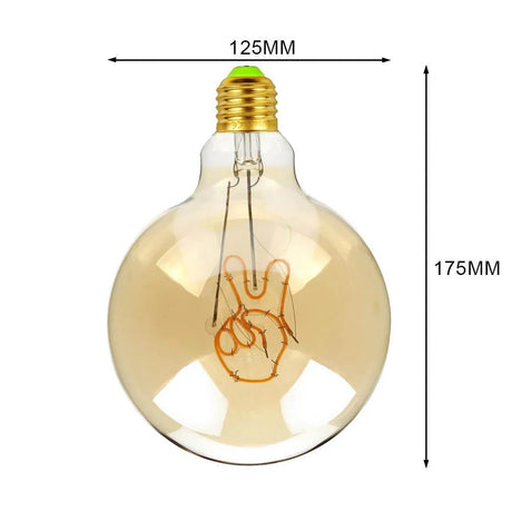 G125 Word Filament Edison LED Bulb 4W Dimmable, Love Home Hello Heart & Music Designs - Hans Lumiere