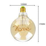 G125 Word Filament Edison LED Bulb 4W Dimmable, Love Home Hello Heart & Music Designs - Hans Lumiere