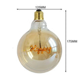 G125 Word Filament Edison LED Bulb 4W Dimmable, Love Home Hello Heart & Music Designs - Hans Lumiere