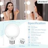 G25 LED Vanity Globe Bulbs, 60W Equivalent, 5000K Daylight, E26 - Hans Lumiere