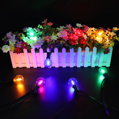 G40 Colored LED Globe Bulbs E12 1W Shatterproof, Red Blue Green Yellow Purple RGB, 25 or 50 Pack - Hans Lumiere