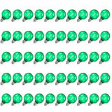 G40 Colored LED Globe Bulbs E12 1W Shatterproof, Red Blue Green Yellow Purple RGB, 25 or 50 Pack - Hans Lumiere