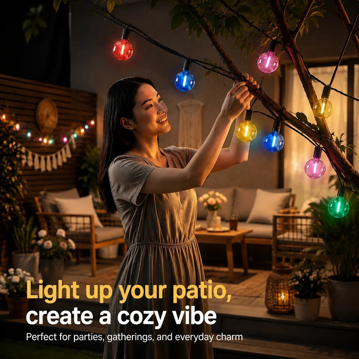 G40 Colored LED Globe Bulbs E12 1W Shatterproof, Red Blue Green Yellow Purple RGB, 25 or 50 Pack - Hans Lumiere