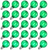 G40 Colored LED Globe Bulbs E12 1W Shatterproof, Red Blue Green Yellow Purple RGB, 25 or 50 Pack - Hans Lumiere