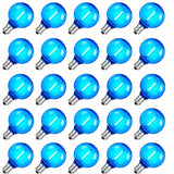 G40 Colored LED Globe Bulbs E12 1W Shatterproof, Red Blue Green Yellow Purple RGB, 25 or 50 Pack - Hans Lumiere