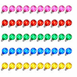 G40 Colored LED Globe Bulbs E12 1W Shatterproof, Red Blue Green Yellow Purple RGB, 25 or 50 Pack - Hans Lumiere