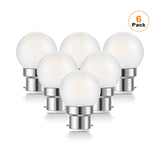 G40 Frosted Globe Edison LED Filament Bulbs B22 Bayonet 1.5W 2700K Dimmable, 2-15 Pack - Hans Lumiere