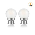 G40 Frosted Globe Edison LED Filament Bulbs B22 Bayonet 1.5W 2700K Dimmable, 2-15 Pack - Hans Lumiere