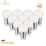 G40 Frosted Globe Edison LED Filament Bulbs B22 Bayonet 1.5W 2700K Dimmable, 2-15 Pack - Hans Lumiere