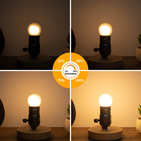 G40 Frosted Globe Edison LED Filament Bulbs B22 Bayonet 1.5W 2700K Dimmable, 2-15 Pack - Hans Lumiere