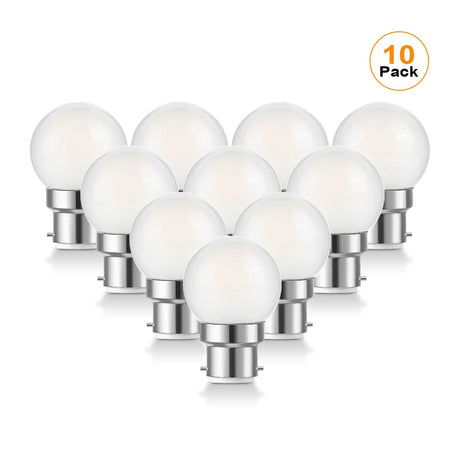 G40 Frosted Globe Edison LED Filament Bulbs B22 Bayonet 1.5W 2700K Dimmable, 2-15 Pack - Hans Lumiere