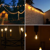 G40 Gold Tint Globe Edison LED Filament Bulbs E14 1W 2200K Dimmable, 220V or 12-24V, 6-25 Pack - Hans Lumiere
