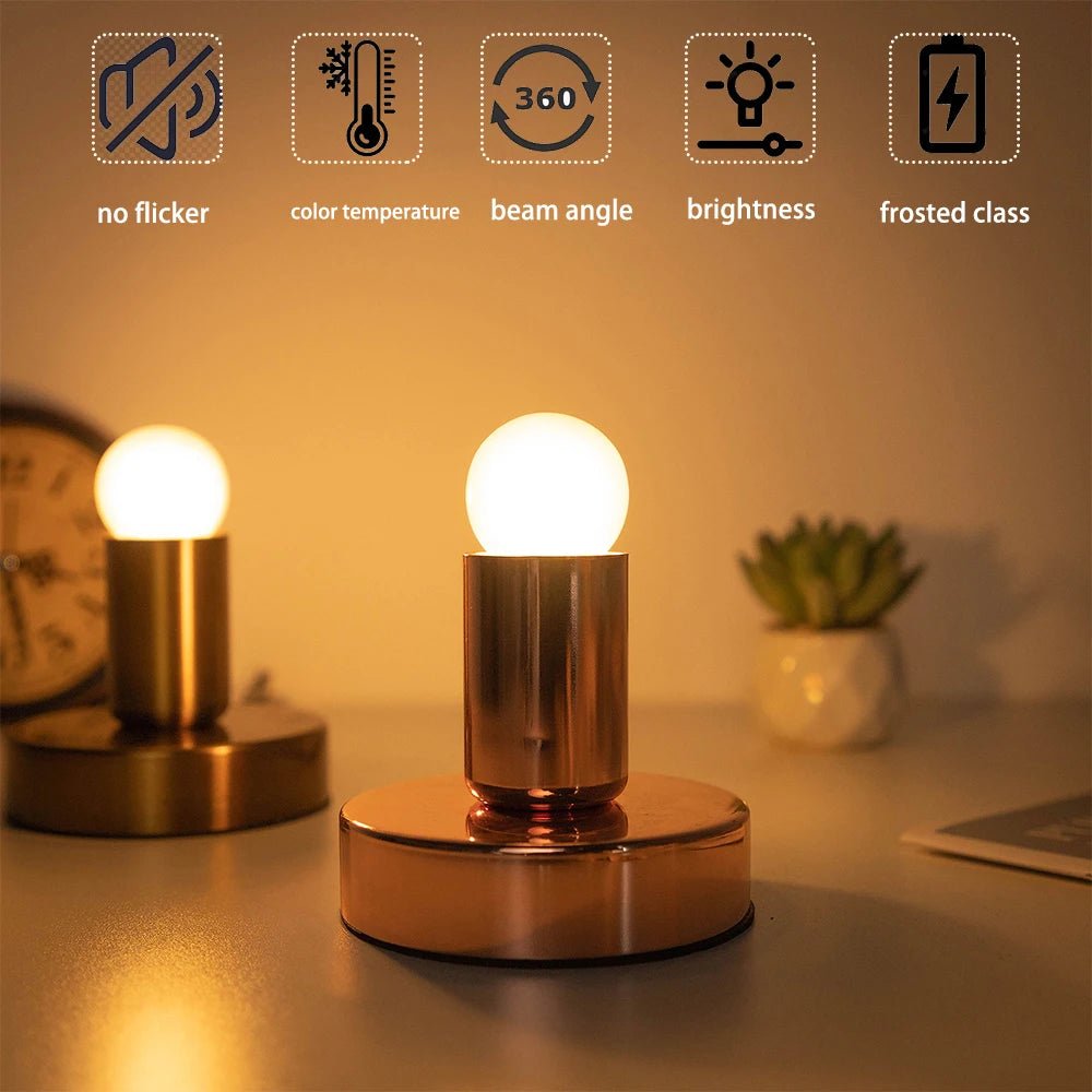 G40 Milky Glass Globe LED Filament Bulbs B22 Bayonet 1.5W 2700K, 2 or 6 Pack - Hans Lumiere