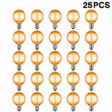 G40 Shatterproof Amber Diamond LED Bulbs E12 1W 2200K, 220V or DC 24V, String Light Replacement - Hans Lumiere