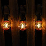 G40 Shatterproof Amber Diamond LED Bulbs E12 1W 2200K, 220V or DC 24V, String Light Replacement - Hans Lumiere