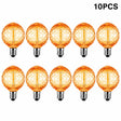 G40 Shatterproof Amber Diamond LED Bulbs E12 1W 2200K, 220V or DC 24V, String Light Replacement - Hans Lumiere