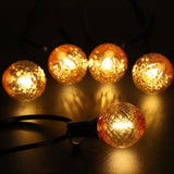 G40 Shatterproof Amber Diamond LED Bulbs E12 1W 2200K, 220V or DC 24V, String Light Replacement - Hans Lumiere
