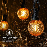 G40 Shatterproof Amber Diamond LED Bulbs E12 1W 2200K, 220V or DC 24V, String Light Replacement - Hans Lumiere