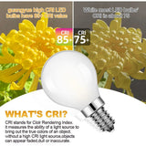 G45 Frosted Globe Edison LED Filament Bulbs E14 5W, Warm 3000K or Cool 6000K, 6 Pack - Hans Lumiere