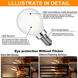 G45 Frosted Globe Edison LED Filament Bulbs E14 5W, Warm 3000K or Cool 6000K, 6 Pack - Hans Lumiere